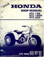 Предварительный просмотр 1 страницы Honda 1980 ATC 185 Shop Manual