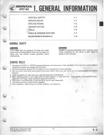 Предварительный просмотр 5 страницы Honda 1980 ATC 185 Shop Manual