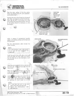 Предварительный просмотр 213 страницы Honda 1980 ATC 185 Shop Manual