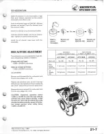 Предварительный просмотр 221 страницы Honda 1980 ATC 185 Shop Manual