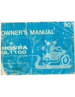 Honda 1980 GL1100 GOLDWING Owner'S Manual предпросмотр