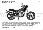 Предварительный просмотр 3 страницы Honda 1981 CB650 Custom Owner'S Manual