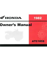 Предварительный просмотр 1 страницы Honda 1982 ATC185S Owner'S Manual