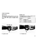 Предварительный просмотр 9 страницы Honda 1982 ATC185S Owner'S Manual