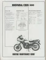 Предварительный просмотр 25 страницы Honda 1982 CBX550 Four Owners Workshop Manual