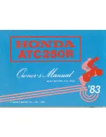 Предварительный просмотр 1 страницы Honda 1983 ATC 250R Owner'S Manual