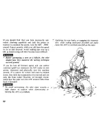 Предварительный просмотр 36 страницы Honda 1984 ATC 200E Owner'S Manual