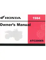 Предварительный просмотр 1 страницы Honda 1984 ATC Big Red Owner'S Manual