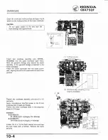 Предварительный просмотр 142 страницы Honda 1984 CBX750F Workshop Manual