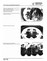 Предварительный просмотр 192 страницы Honda 1984 CBX750F Workshop Manual