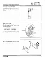 Предварительный просмотр 194 страницы Honda 1984 CBX750F Workshop Manual