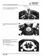 Предварительный просмотр 196 страницы Honda 1984 CBX750F Workshop Manual