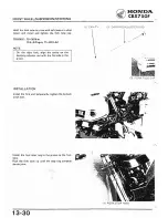 Предварительный просмотр 210 страницы Honda 1984 CBX750F Workshop Manual