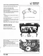 Предварительный просмотр 218 страницы Honda 1984 CBX750F Workshop Manual