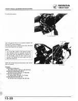 Предварительный просмотр 219 страницы Honda 1984 CBX750F Workshop Manual