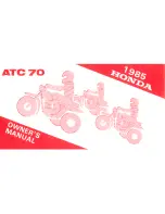 Honda 1985 ATC 70 Owner'S Manual предпросмотр