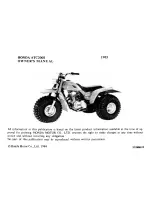 Preview for 2 page of Honda 1985 ATC200S Owner'S Manual