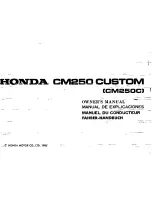 Honda 1985 CM250 Custom Owner'S Manual предпросмотр