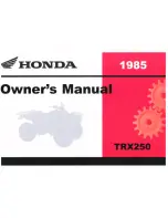 Preview for 1 page of Honda 1985 Four Trax 250 Owner'S Manual