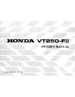 Предварительный просмотр 1 страницы Honda 1985 VT250-FII Owner'S Manual