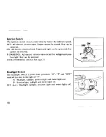 Предварительный просмотр 20 страницы Honda 1985 VT250-FII Owner'S Manual