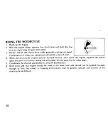 Предварительный просмотр 30 страницы Honda 1985 VT250-FII Owner'S Manual