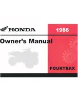 Honda 1986 FOUR TRAX 70 Owner'S Manual preview