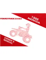 Honda 1986 FourTrax 200SX Owner'S Manual preview