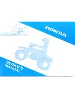 Honda 1986 TRX350 4x4 Owner'S Manual предпросмотр