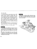 Preview for 47 page of Honda 1986 TRX350 4x4 Owner'S Manual