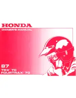 Honda 1987 FOURTRAX70 Owner'S Manual preview