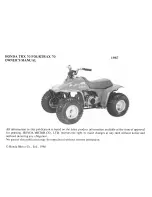 Preview for 3 page of Honda 1987 FOURTRAX70 Owner'S Manual