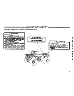 Предварительный просмотр 5 страницы Honda 1987 TRX250 FOURTRAX 250 Owner'S Manual