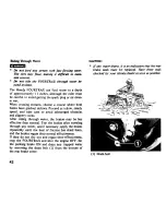 Предварительный просмотр 46 страницы Honda 1987 TRX250 FOURTRAX 250 Owner'S Manual