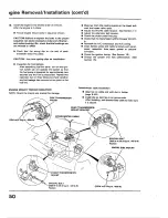 Предварительный просмотр 96 страницы Honda 1988 Civic Coupe CRX Shop Manual