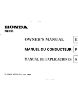 Preview for 3 page of Honda 1988 NH80 Owner'S Manual