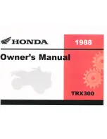 Honda 1988 TRX300 Owner'S Manual preview