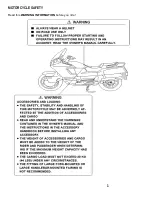 Предварительный просмотр 7 страницы Honda 1989 PACIFIC COAST PC800 Owner'S Manual