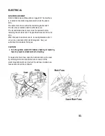 Предварительный просмотр 87 страницы Honda 1989 PACIFIC COAST PC800 Owner'S Manual