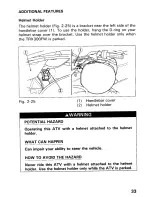 Предварительный просмотр 38 страницы Honda 1990 TRX300FW Owner'S Manual