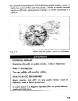 Предварительный просмотр 58 страницы Honda 1990 TRX300FW Owner'S Manual