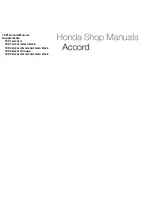 Preview for 1 page of Honda 1991 Accord Aero Deck
1992 Accord Repair Manual