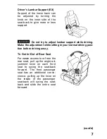 Предварительный просмотр 7 страницы Honda 1991 Accord Coupe Reference Owner'S Manual