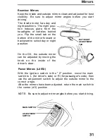 Предварительный просмотр 31 страницы Honda 1991 Accord Coupe Reference Owner'S Manual