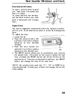 Предварительный просмотр 39 страницы Honda 1991 Accord Coupe Reference Owner'S Manual