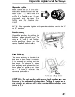 Предварительный просмотр 41 страницы Honda 1991 Accord Coupe Reference Owner'S Manual