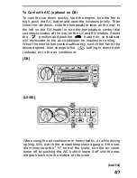 Предварительный просмотр 47 страницы Honda 1991 Accord Coupe Reference Owner'S Manual