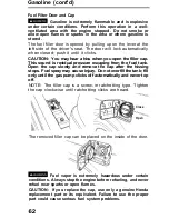 Предварительный просмотр 62 страницы Honda 1991 Accord Coupe Reference Owner'S Manual