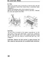 Предварительный просмотр 98 страницы Honda 1991 Accord Coupe Reference Owner'S Manual