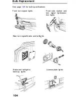 Предварительный просмотр 104 страницы Honda 1991 Accord Coupe Reference Owner'S Manual